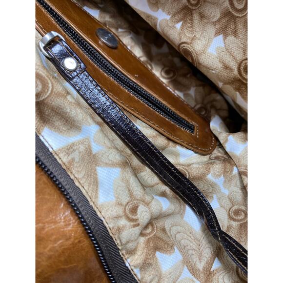 Renato Cueros Women Handbag Color Block Leather Brown, Tan Mod Hobo - Picture 6 of 7